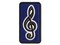 Treble Clef Music Multi-Color Embroidered Iron-On or Hook & Loop Patch Applique